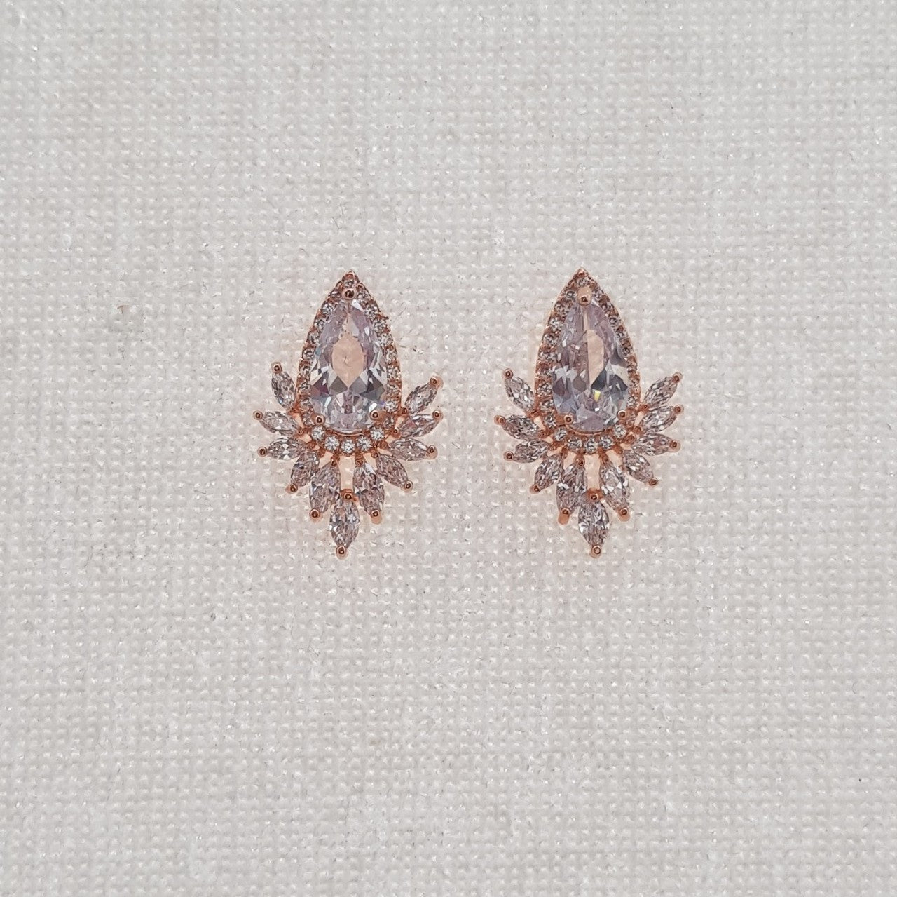 Starburst Cubic Zirconia Stud Earrings