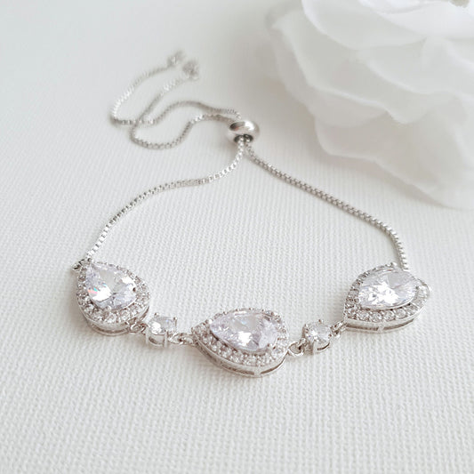 Silver Bracelets for Bridesmaids, Sister, Brides- Emma
