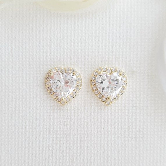 Heart Stud Earrings & Pendants-Diana