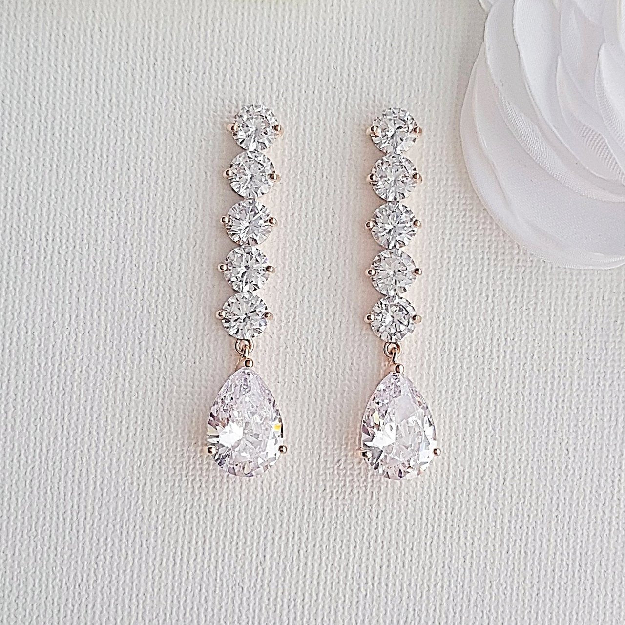 Cubi Zirconia Brides Earrings-Megan