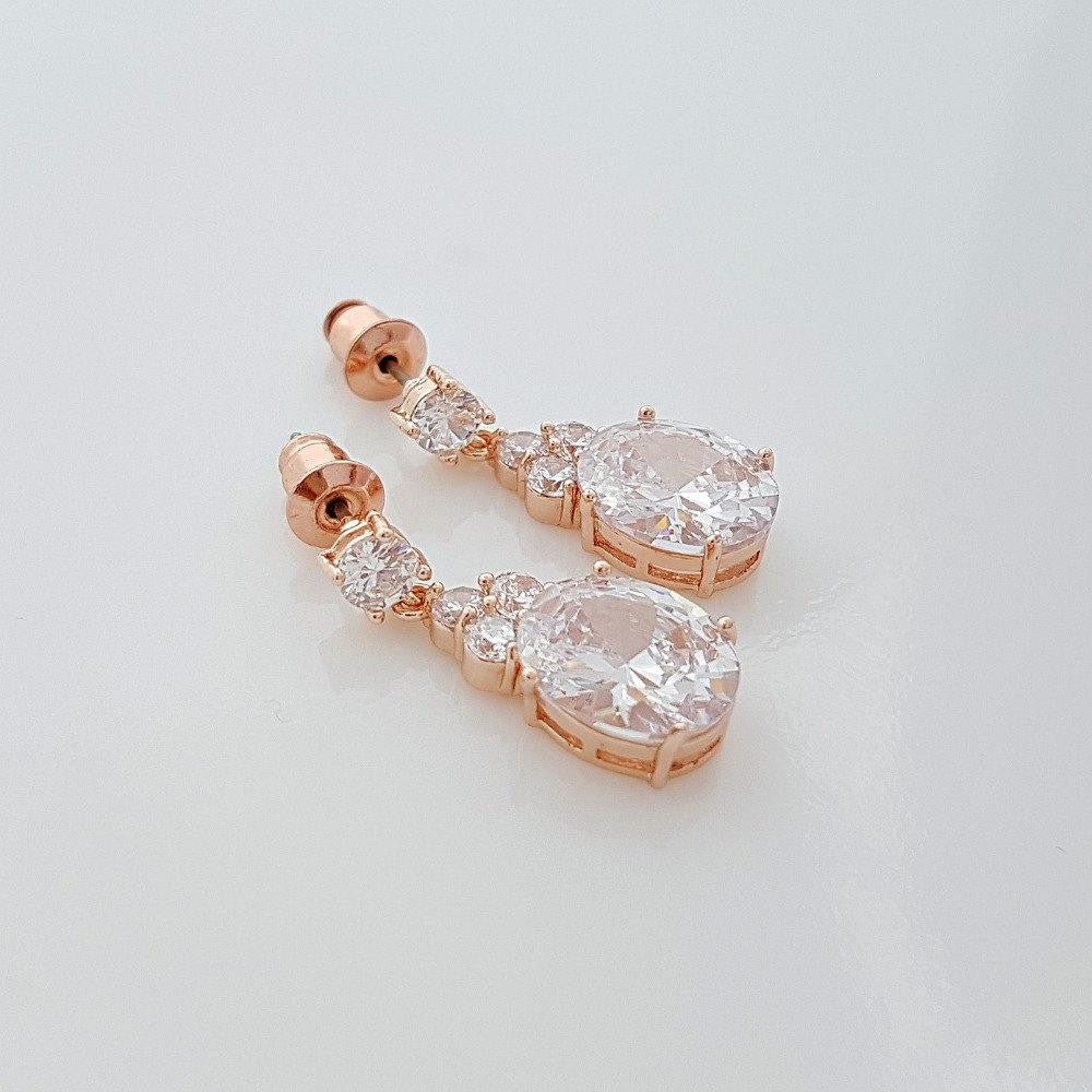 Short Drop Earrings for Bridesmaids- Misha