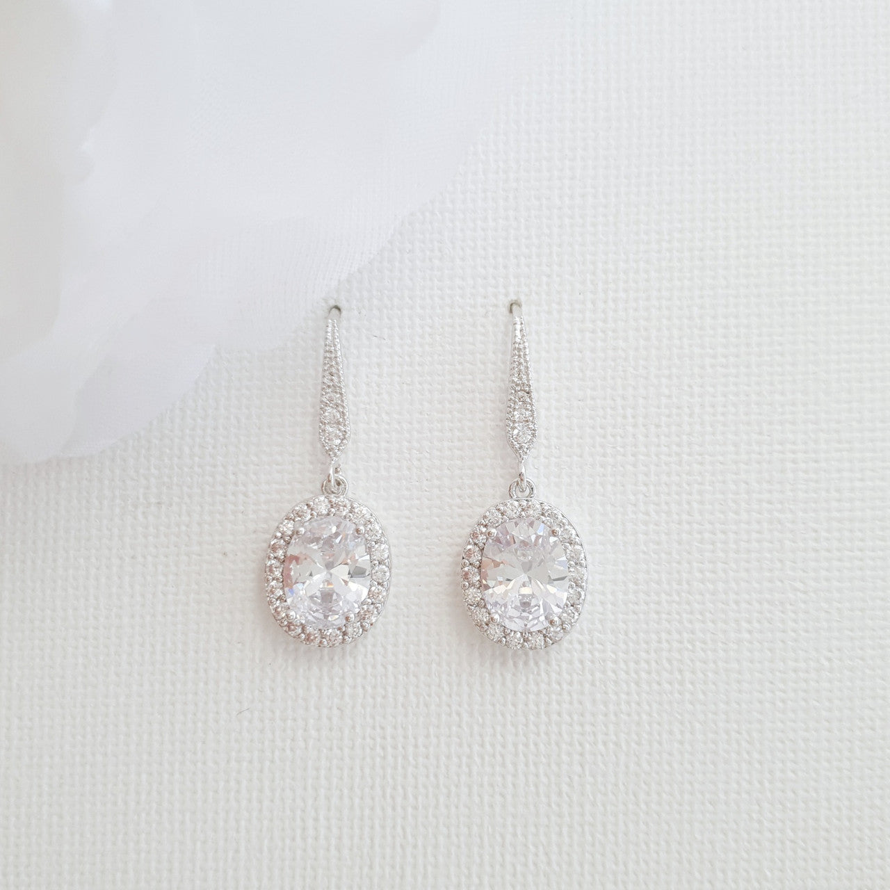 Small Rose Gold Dangle Earring-Emily