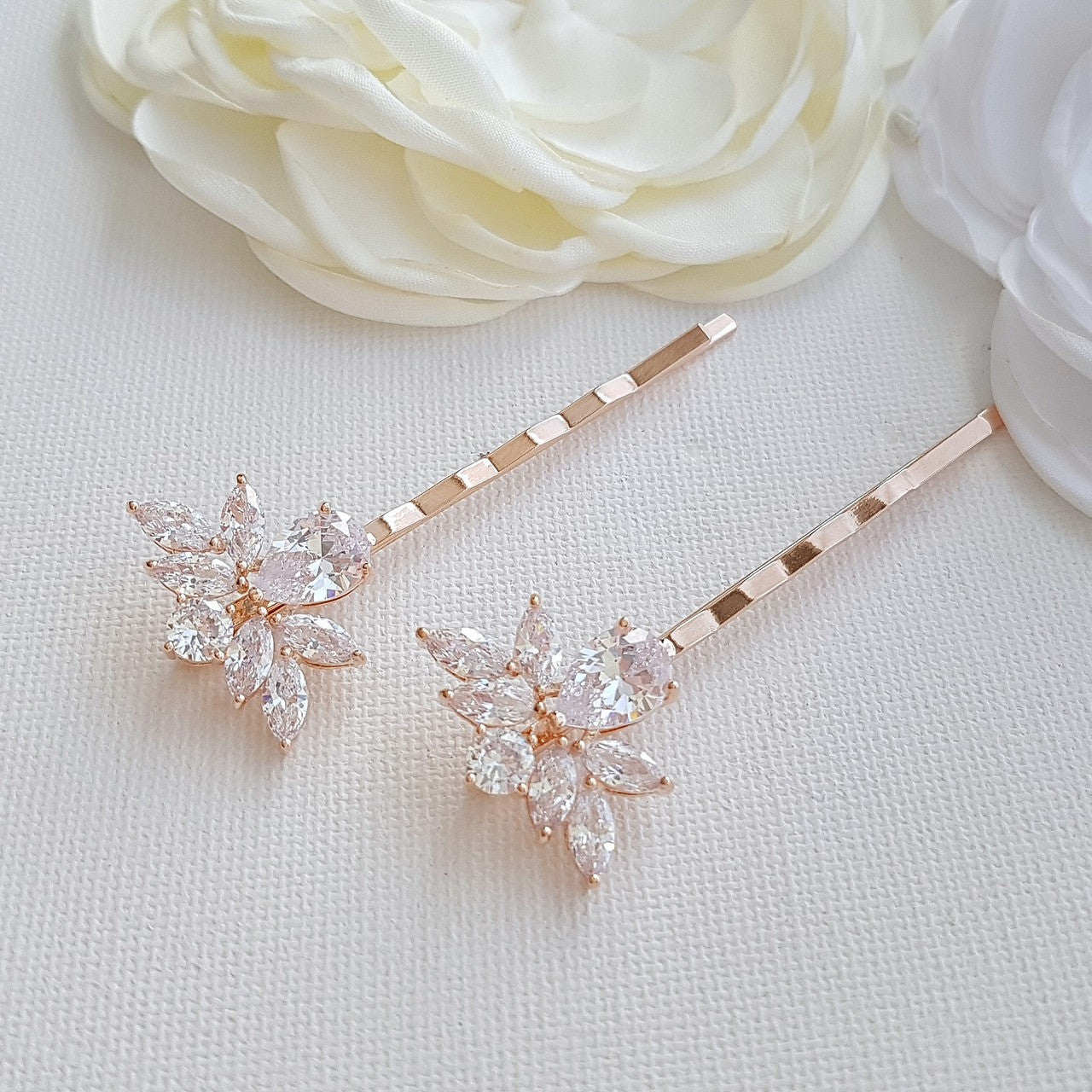 Rose Gold Wedding Hair Pins- Nicole