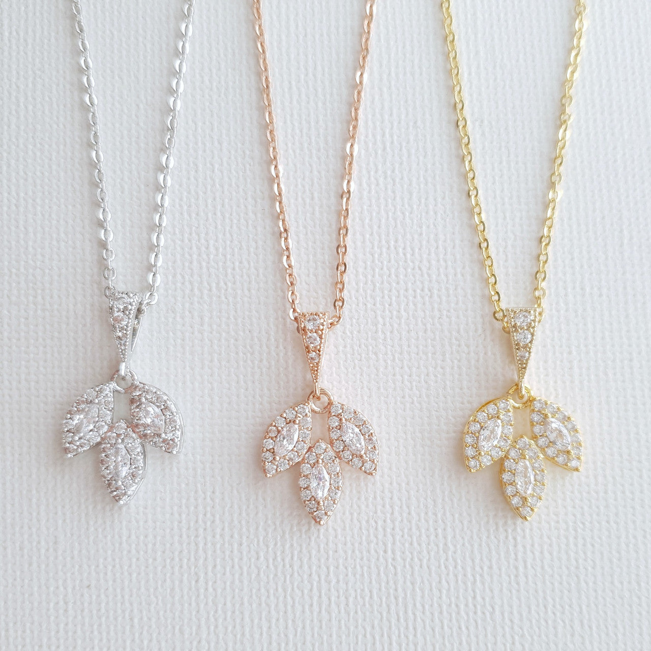 Rose Gold Bridal Jewellery Set-Abby