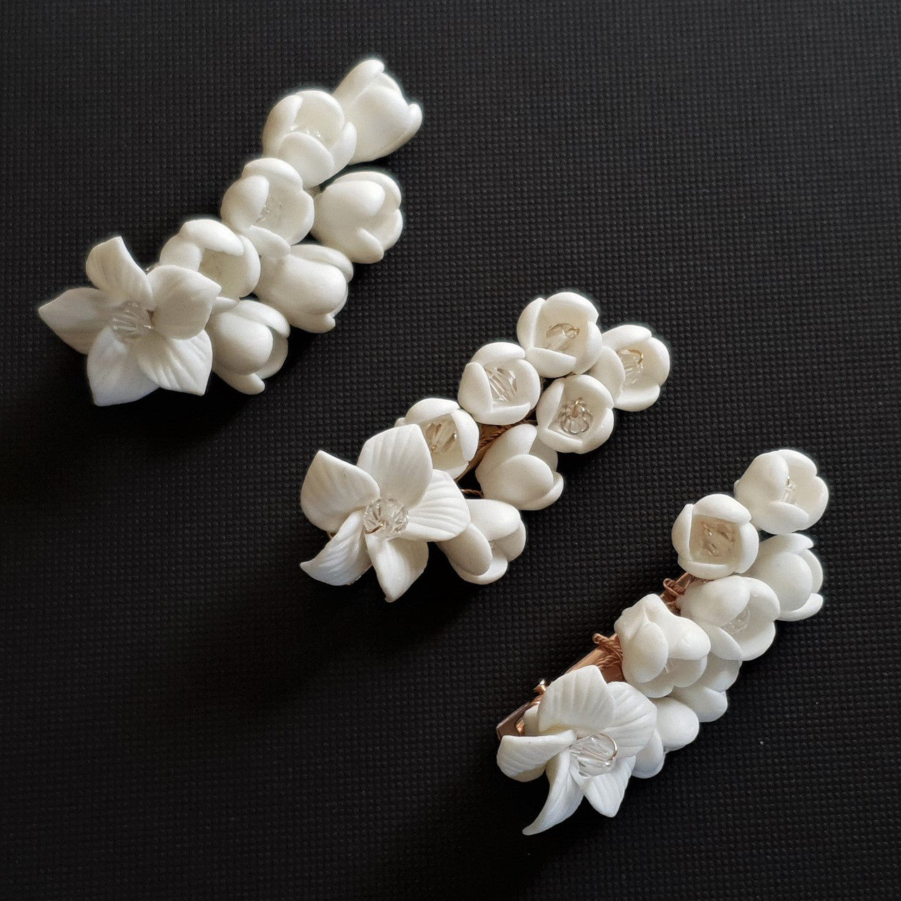 White Flower Wedding Hair  Clip-Lilac