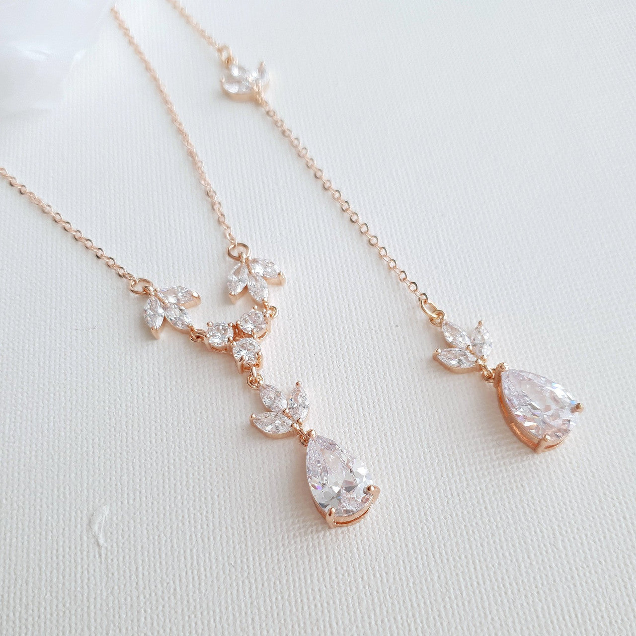 Jewellery Set for Brides in Simple Design- Rose Gold- Leila