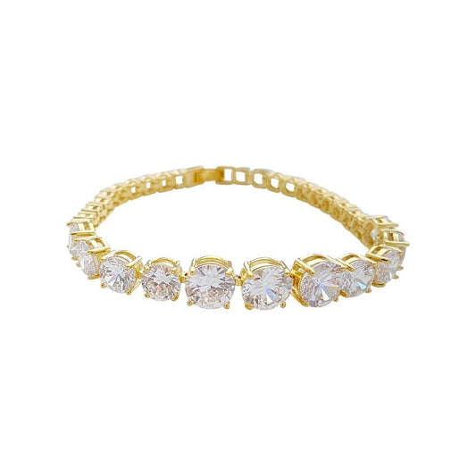 Yellow Gold Bracelet in Cubic Zirconia Nora