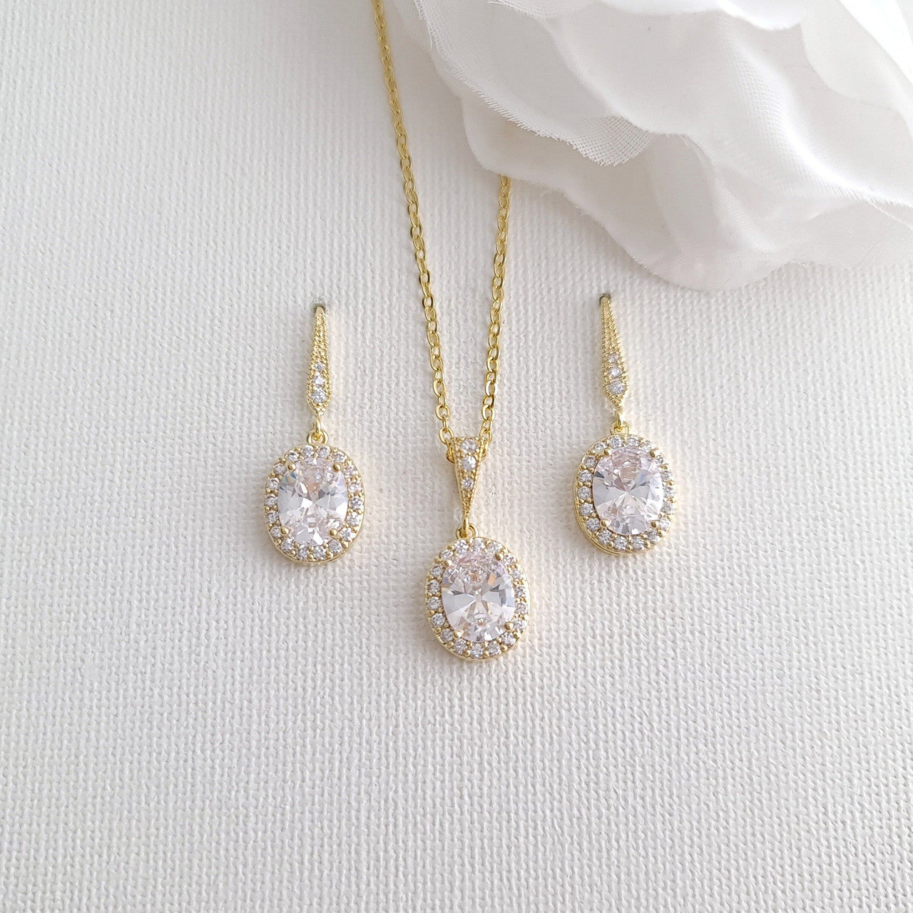 Rose Gold Bridesmaid Jewellery Set-Emily