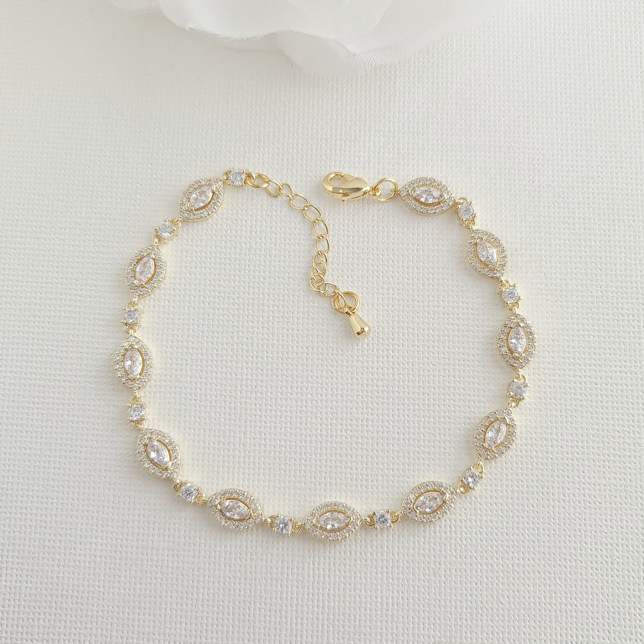 Marquise Bracelet in Cubic Zirconia for Brides-Abby