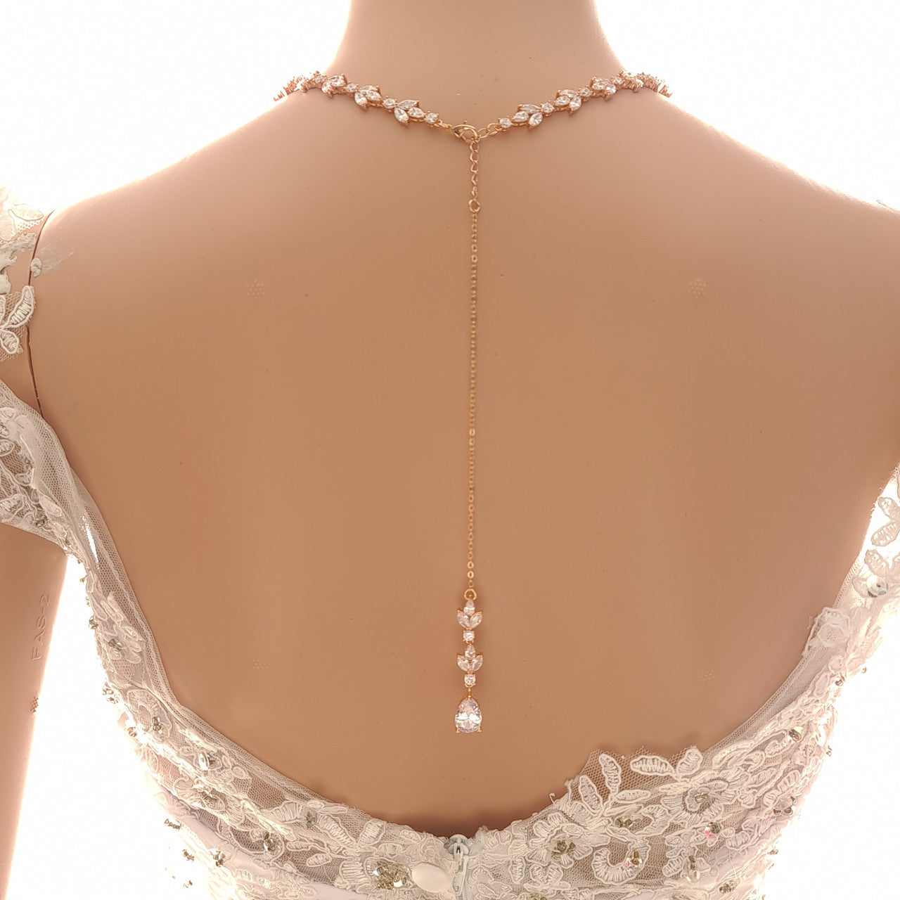 Statement Wedding Necklace With or Without Backdrop-Anya