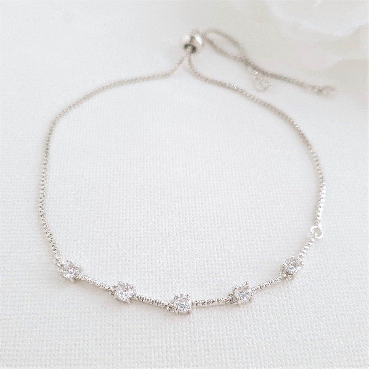 Delicate Silver Wedding Bracelets for Brides & Bridesmaids- Ginger