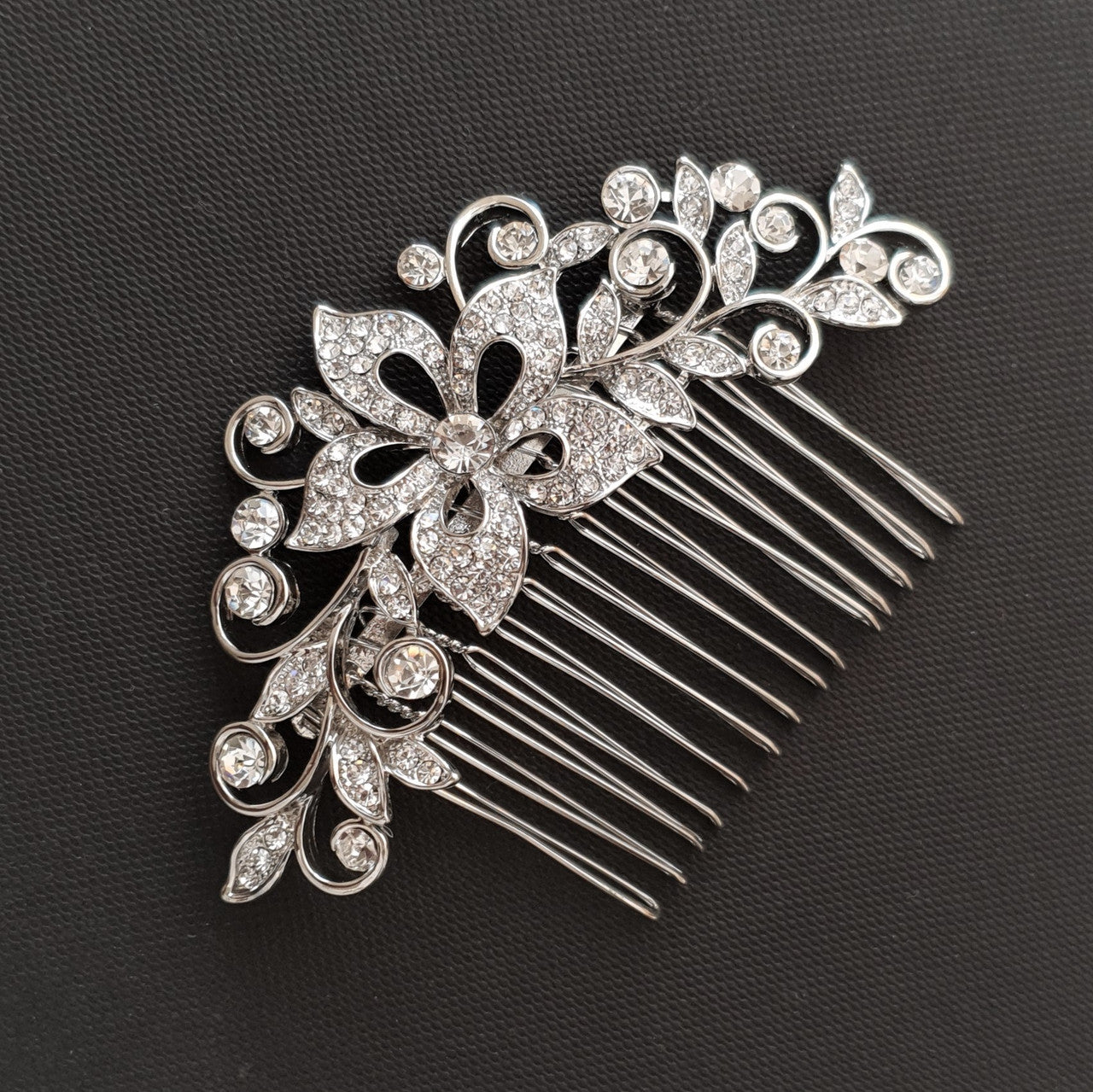 Crystal Flower Vintage Bridal Hair Comb-Fiore