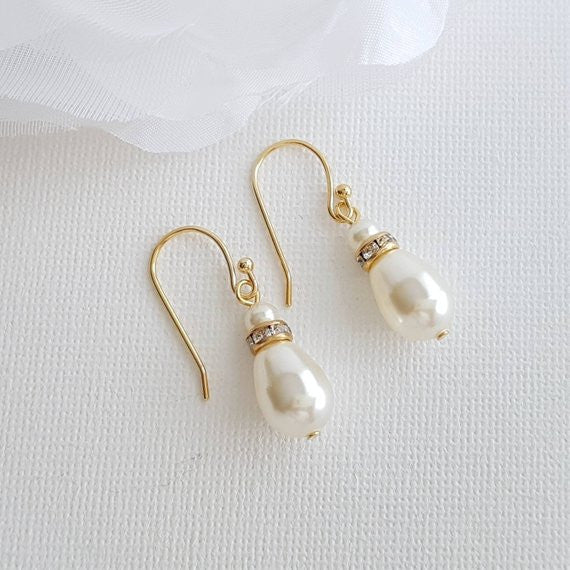 Simple Drop Earrings Rose Gold- June