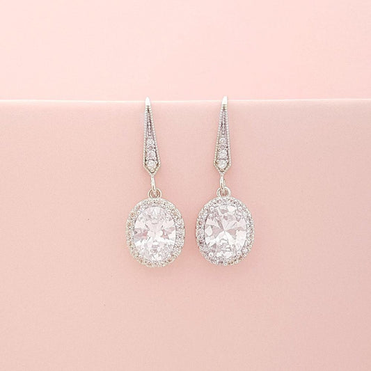 Dainty Dangle Earrings for Brides - Poetry Designs