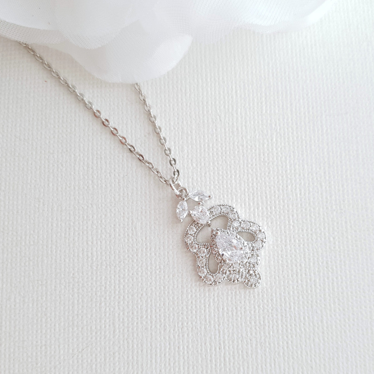 Vintage Pendant Necklace for Weddings- Norma