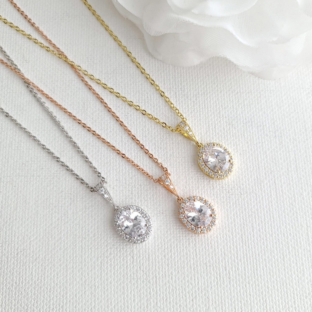 Rose Gold Bridesmaid Jewellery Set-Emily