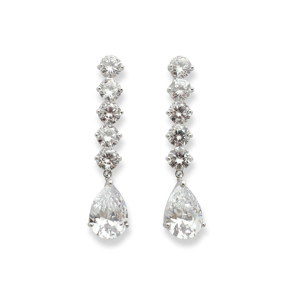 Crystal Drop Earrings-Megan