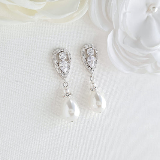 Gold Pearl Earrings-Cera