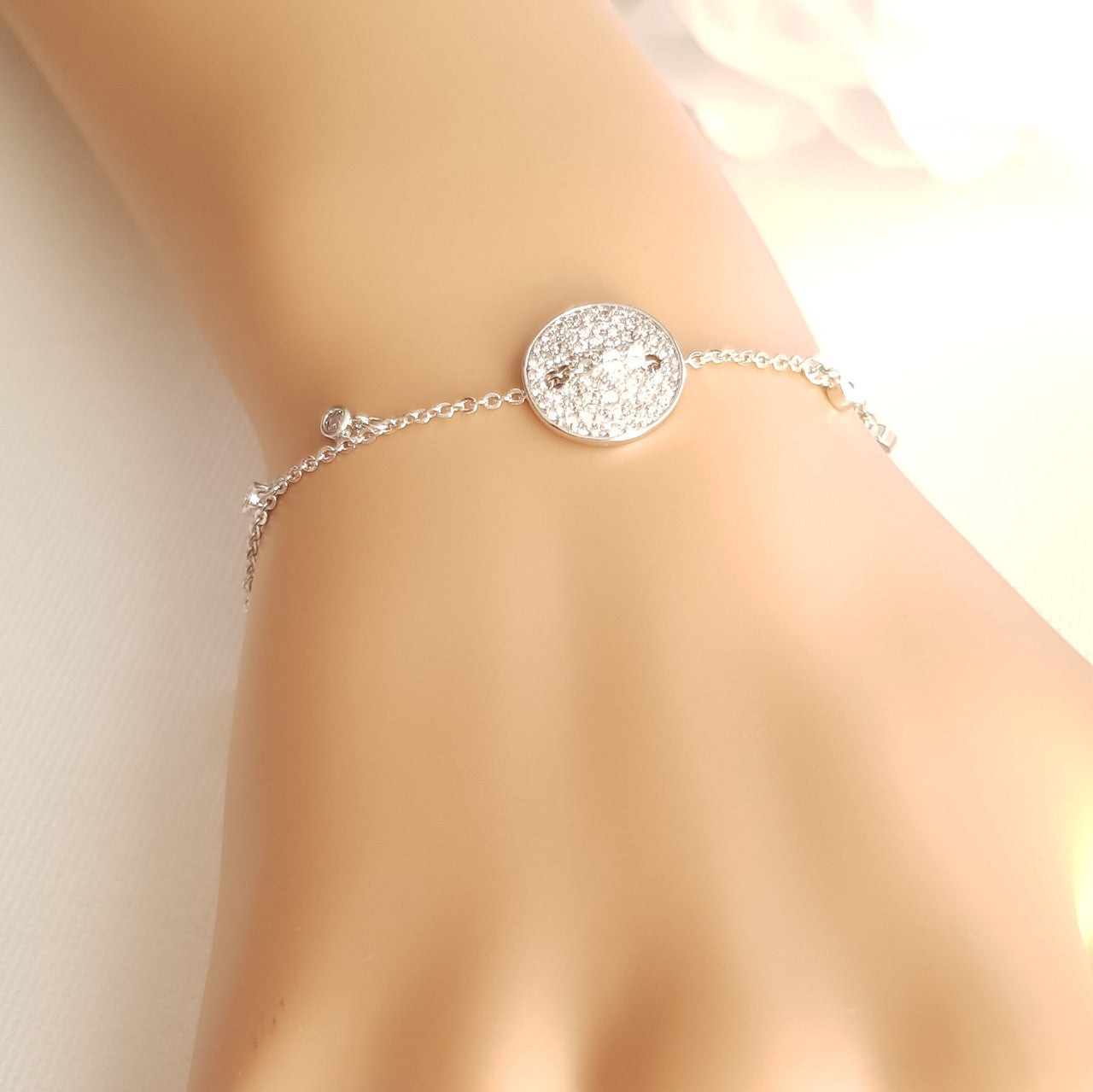Chain Charm Silver Bracelet-Beatrice