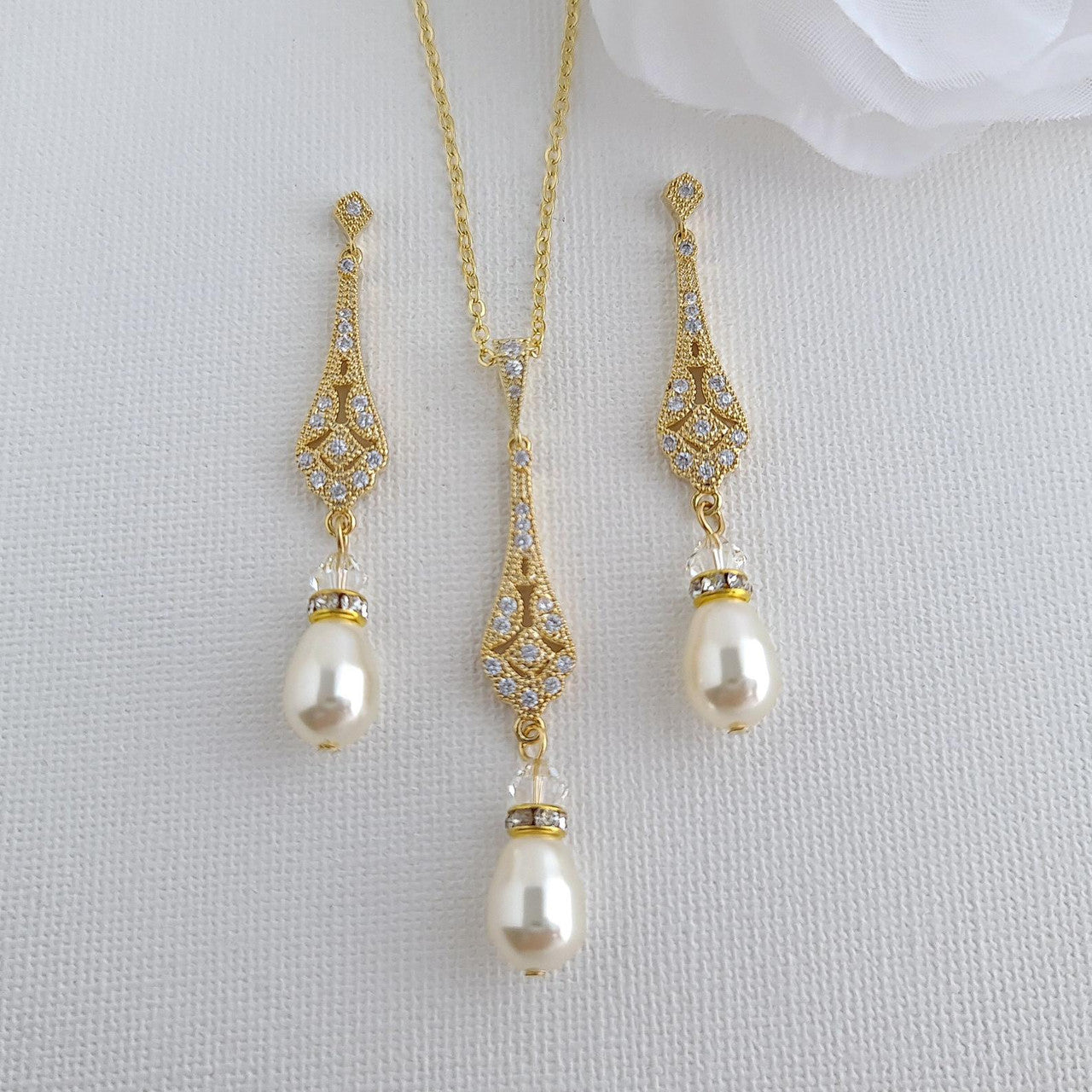 Vintage Wedding Jewellery Set- Lisa