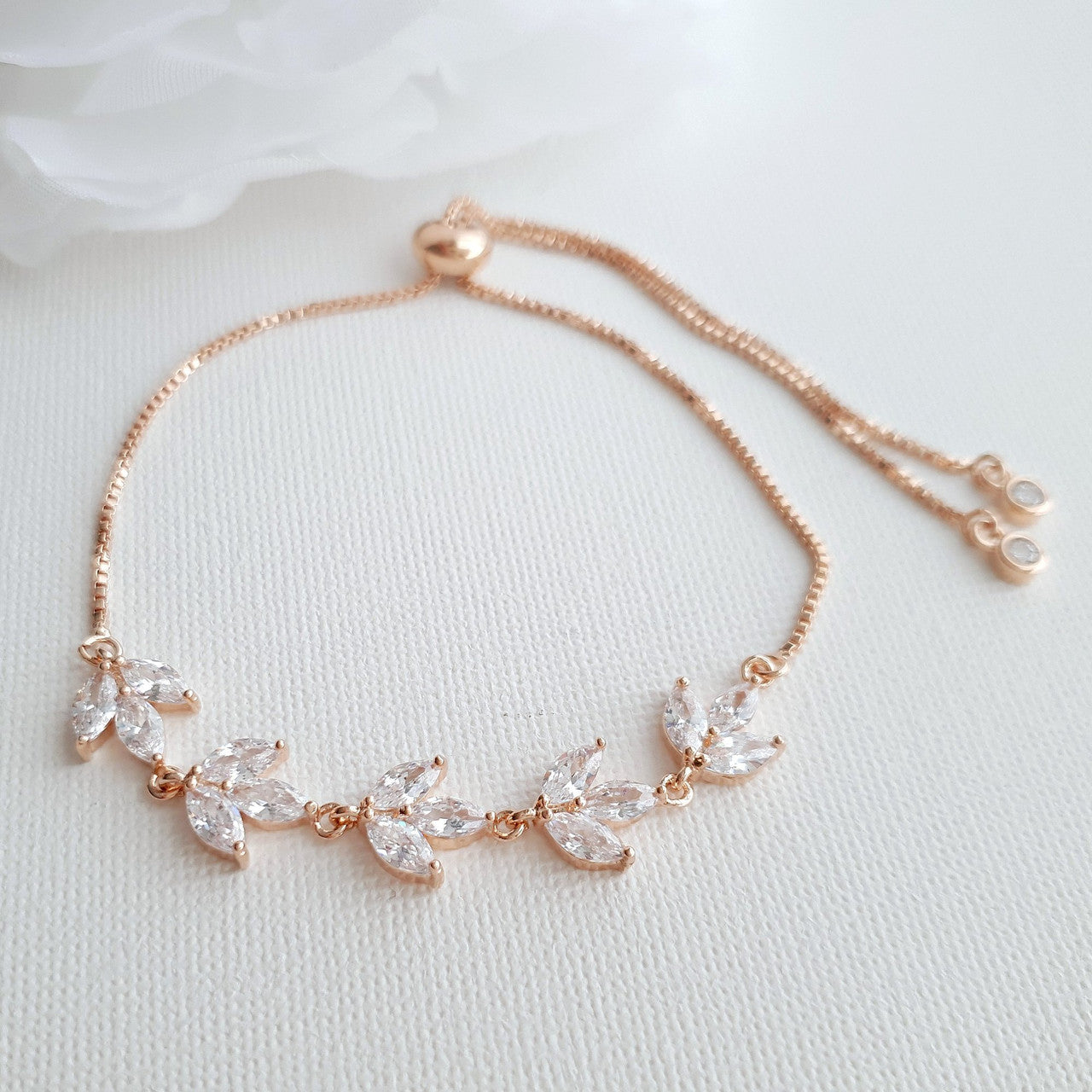 Jewellery Set for Brides in Simple Design- Rose Gold- Leila