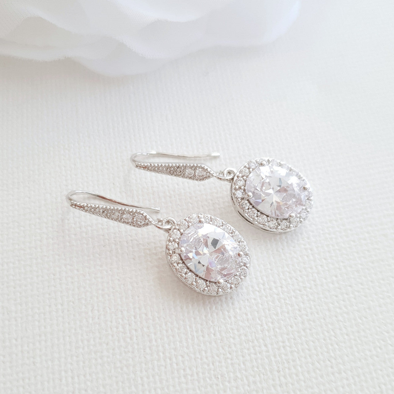 Small Rose Gold Dangle Earring-Emily