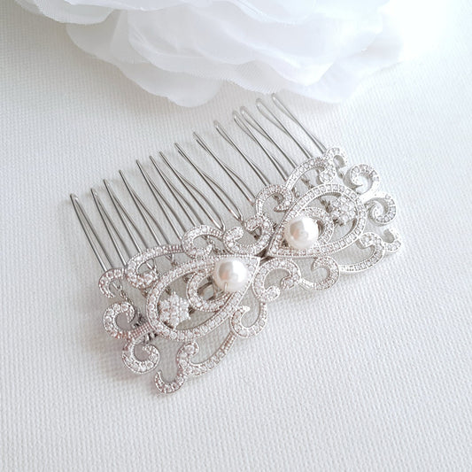 Vintage Bridal Hair Comb-Arletty