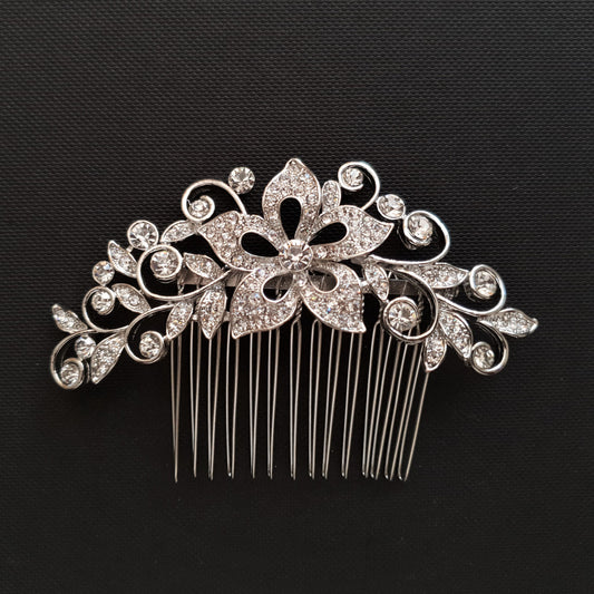 Crystal Flower Vintage Bridal Hair Comb-Fiore