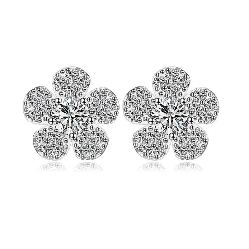 Cubic Zirconia Flower earrings