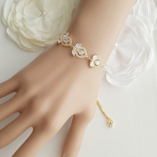 Gold Slider Bracelet-Meghan