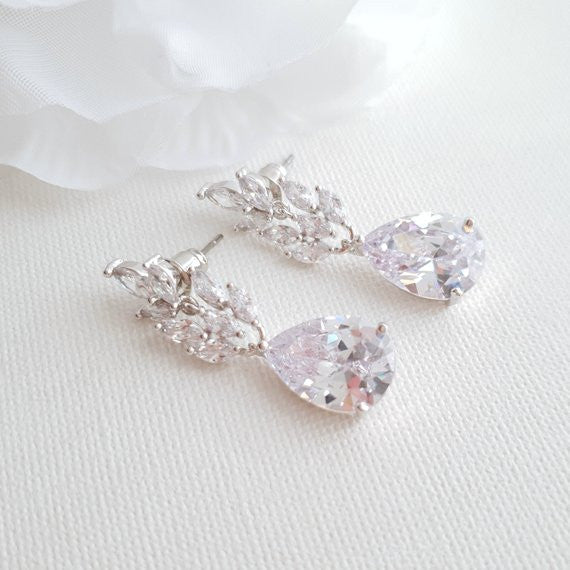 Silver Leaf Earrings-Willow