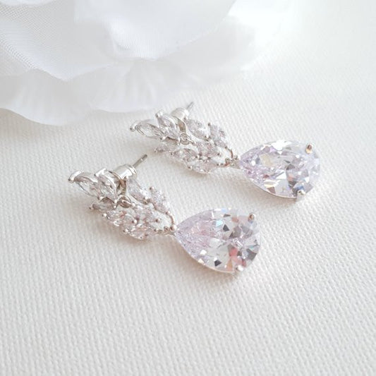 Silver Leaf Earrings-Willow