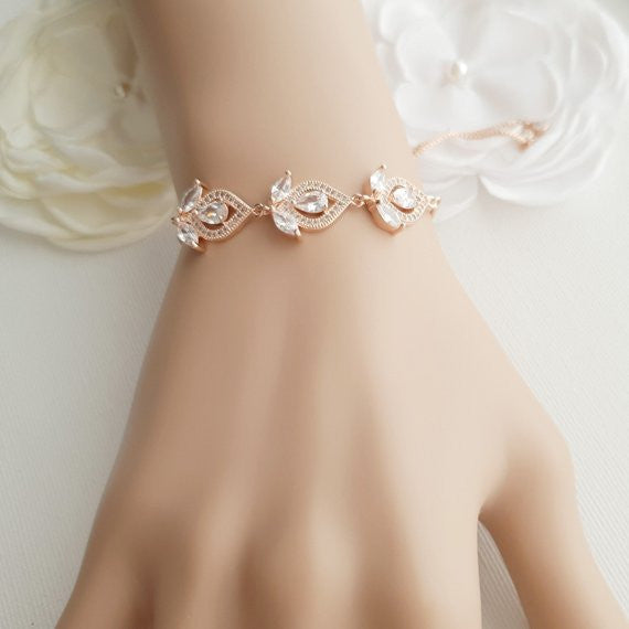 Rose Gold Slider Bracelet - Meghan