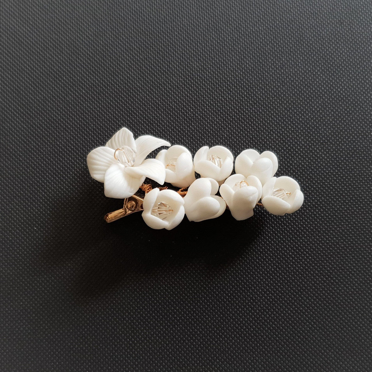 White Flower Wedding Hair  Clip-Lilac