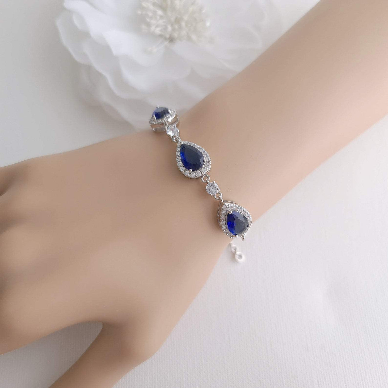 Thread of Love Bracelet in Royal Blue, Eggshell & Amber – Outhouse Jewellery