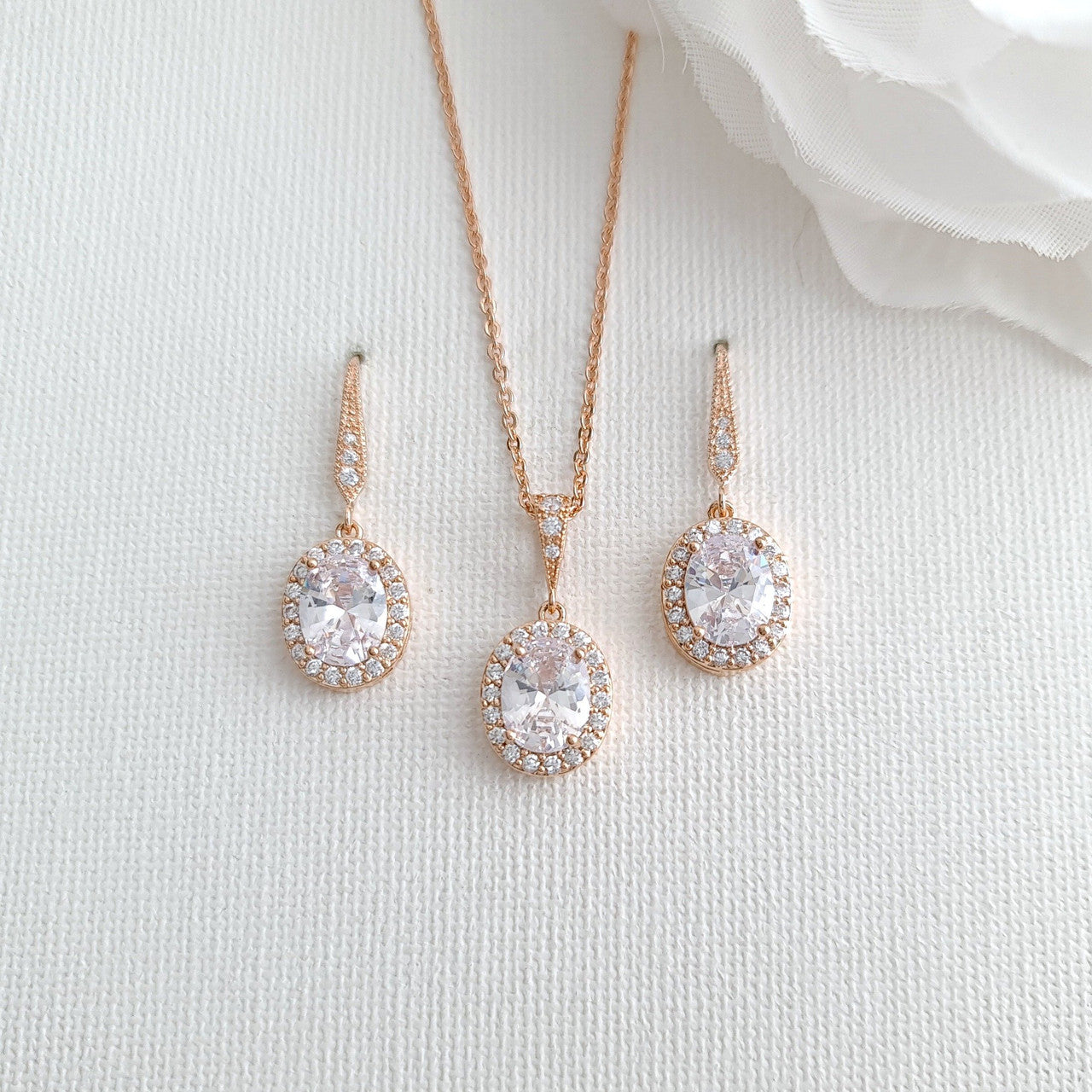 Bridesmaid Necklace and Earring Set-Emily