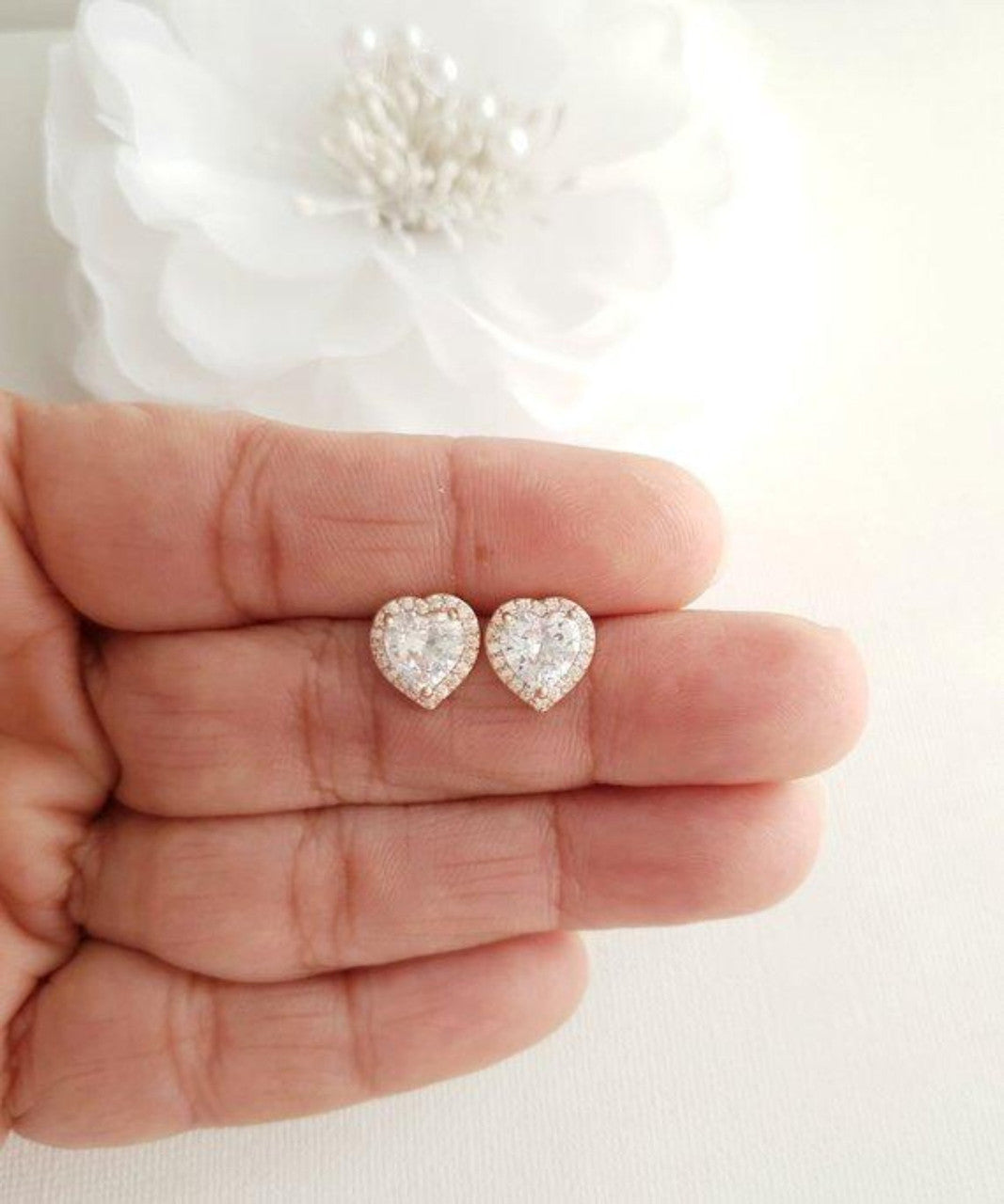 Heart Stud Earrings & Pendants Set-Diana