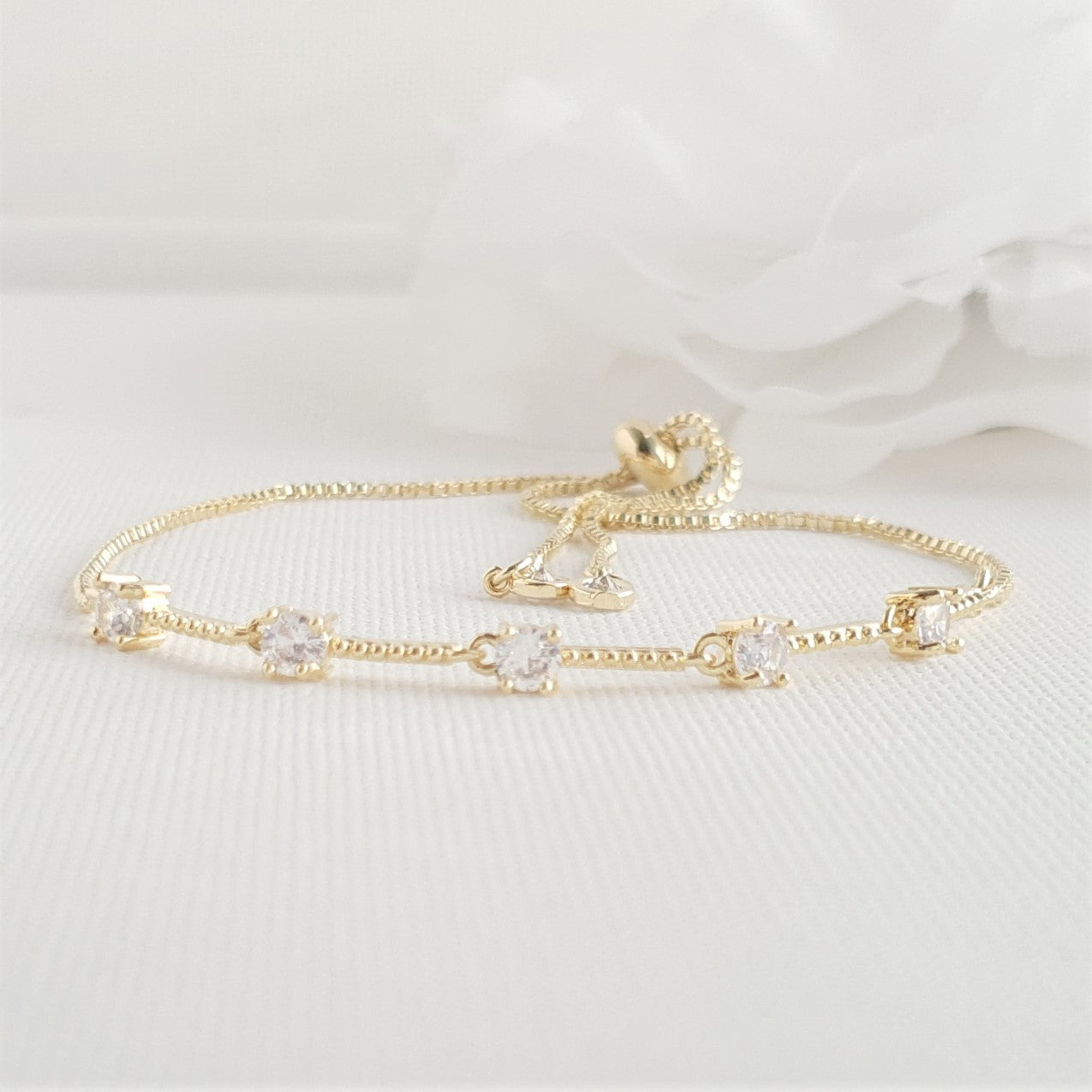 Delicate Silver Wedding Bracelets for Brides & Bridesmaids- Ginger