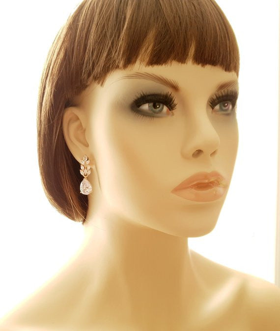 Silver Leaf Earrings-Willow