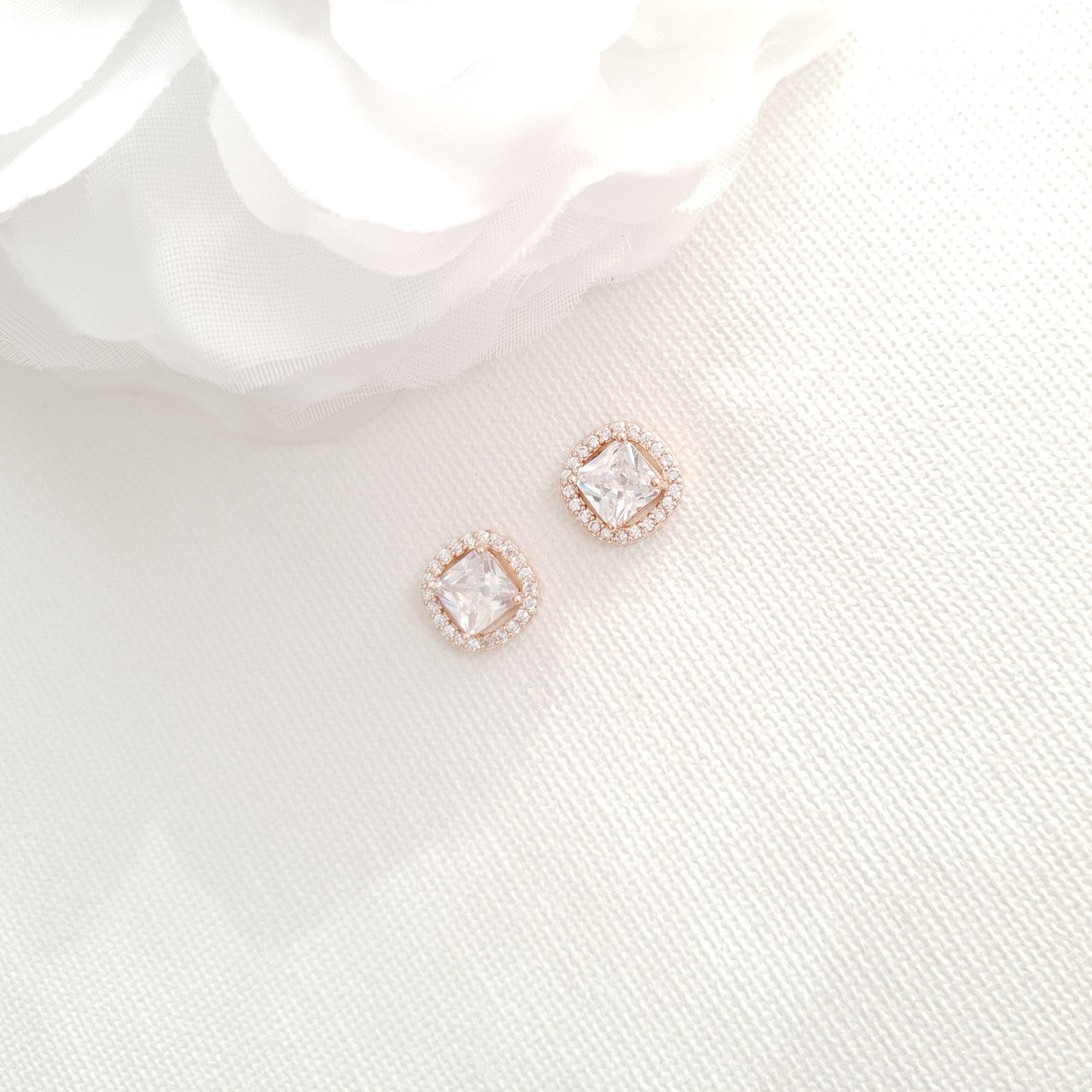 Stud Earrings for Bridesmaids Silver-Piper