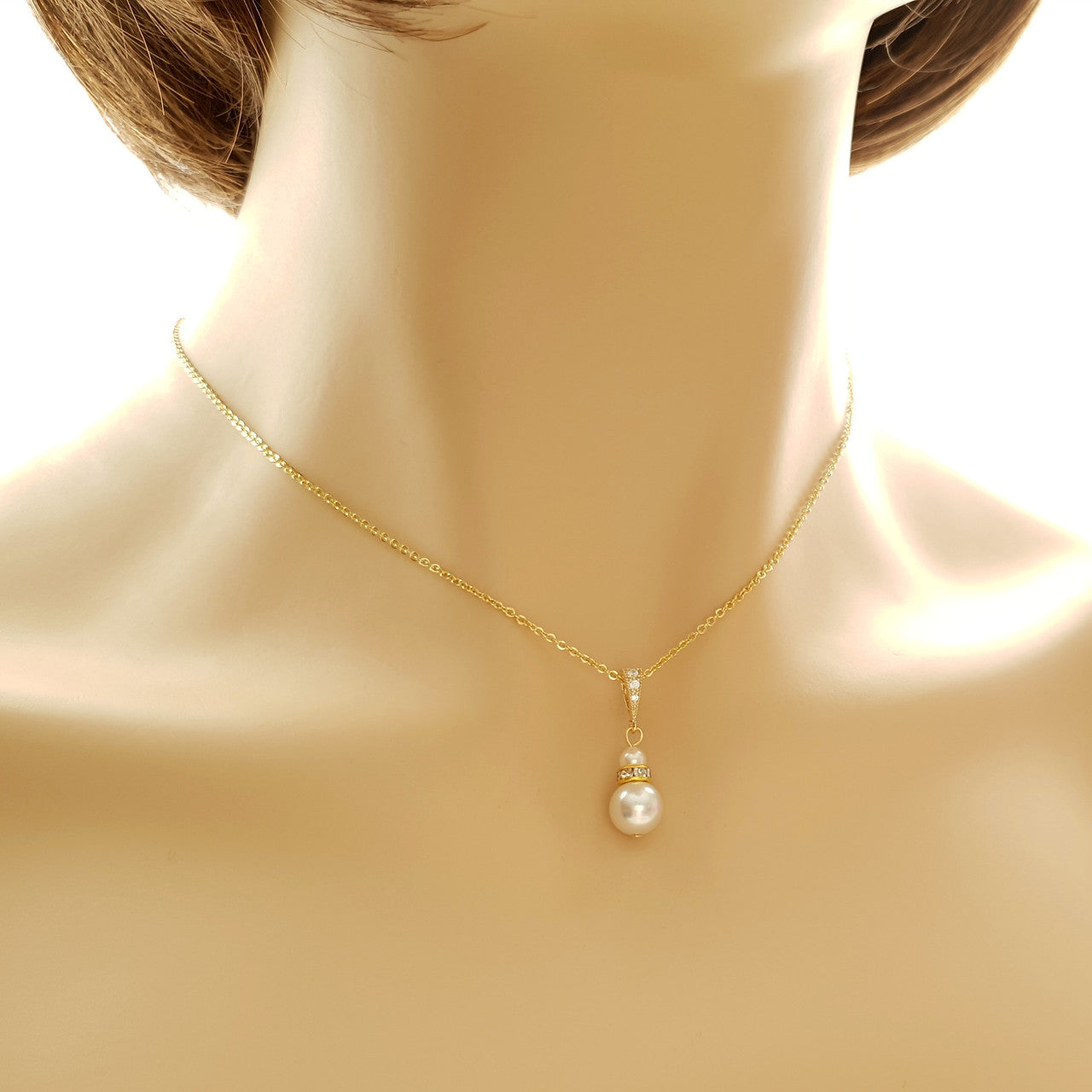 Single Pearl Necklace- Ava