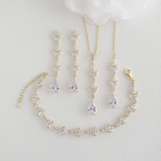 Gold Wedding Jewellery Set for Brides on Her Wedding Day-Anya