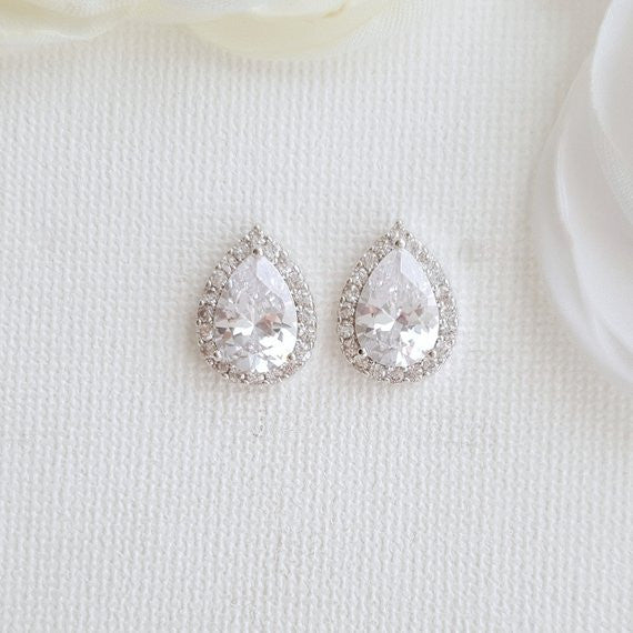 Teardrop Stud Earrings- Emma