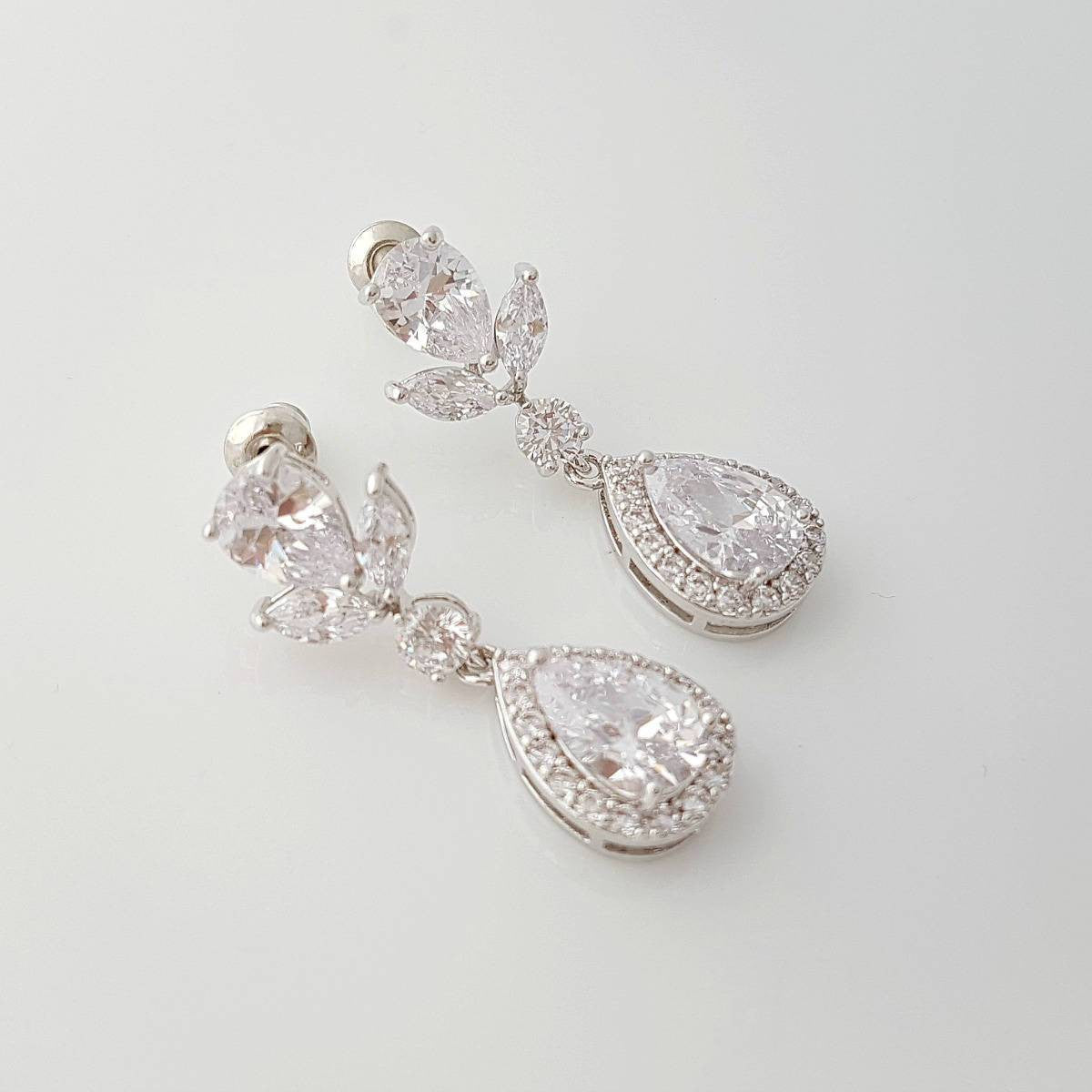 Drop Bridal Earrings Gold-Emma