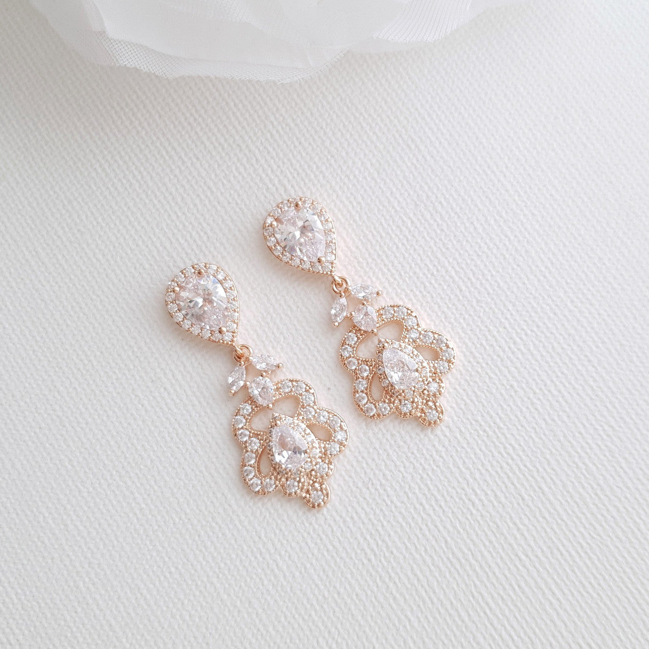 Rose Gold Vintage Bridal Jewellery Set- Norma