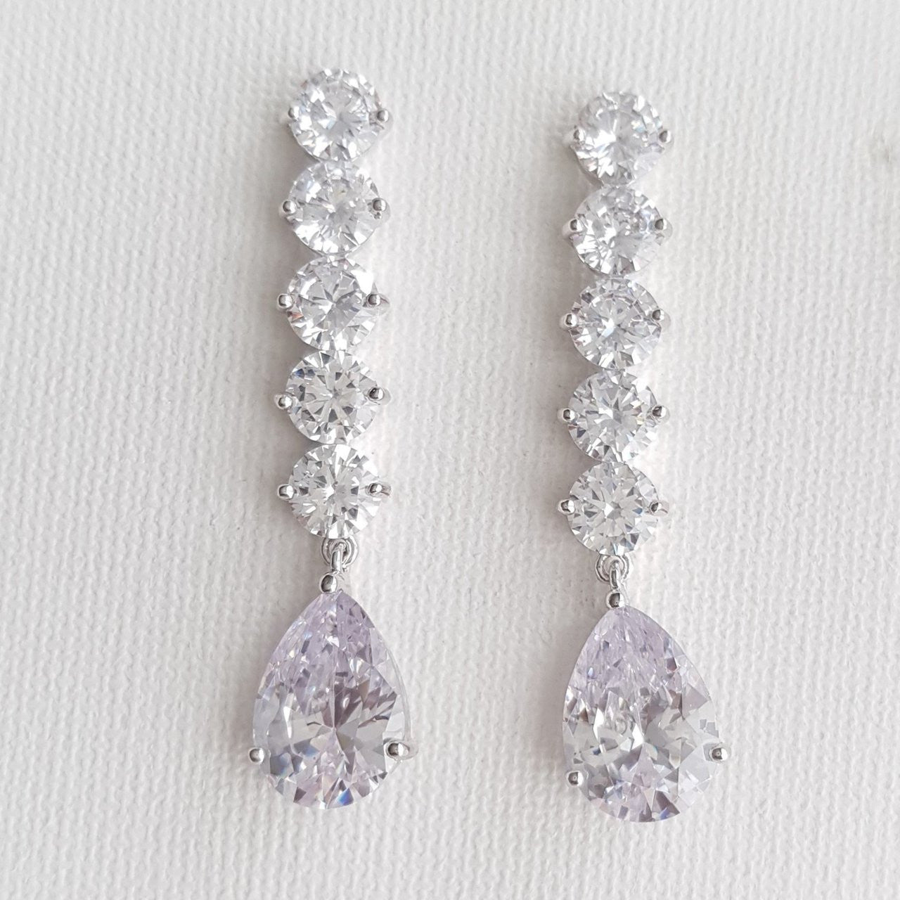 Crystal Drop Earrings-Megan