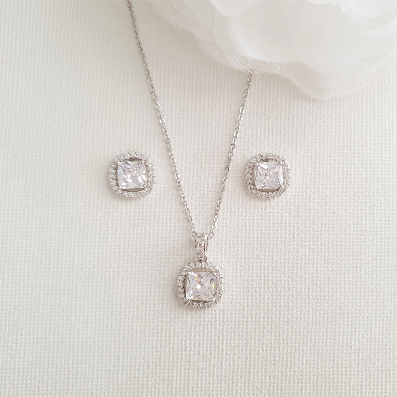 Earrings and Necklace Bridesmaids Jewellery Set-Piper