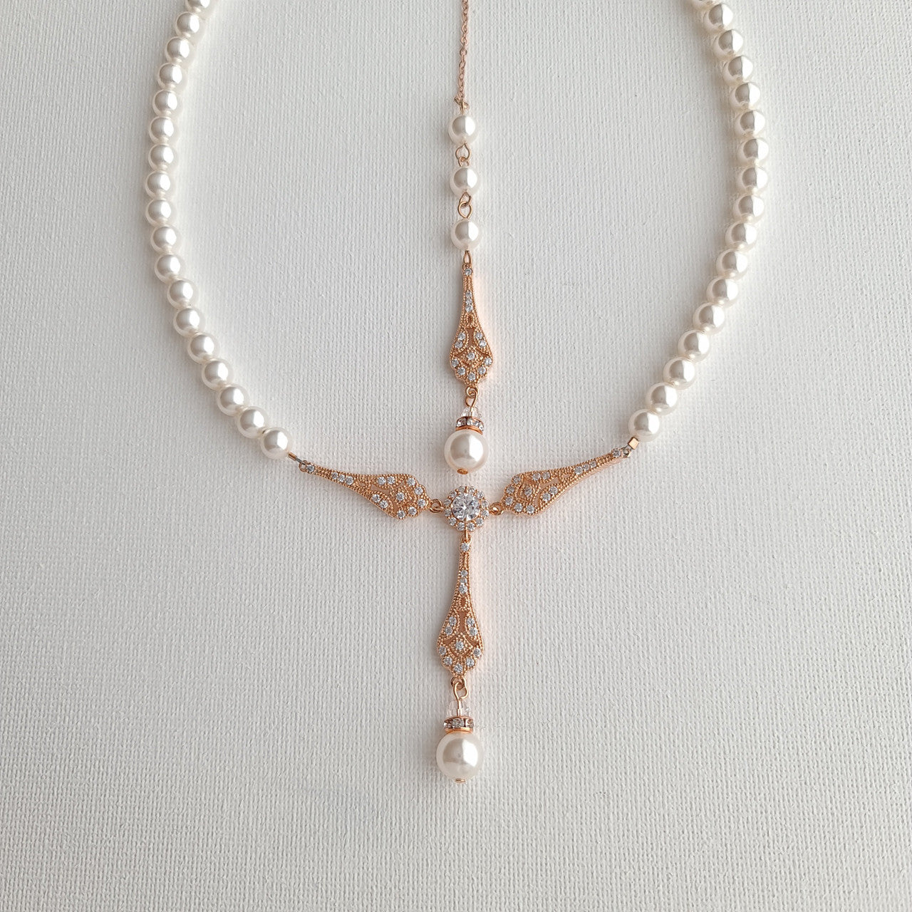 Pearl Backdrop Necklace-Lisa