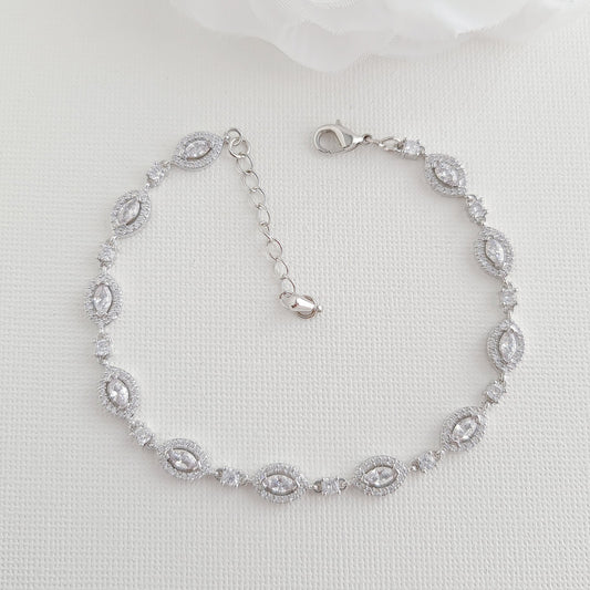 Wedding Gold Bracelet for Bride- Abby