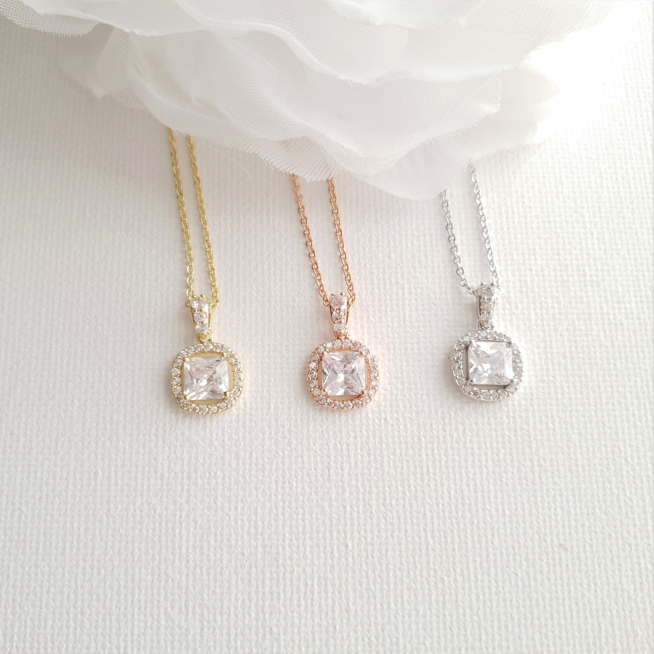 Wedding Jewellery Set for Bridesmaid in Rose Gold-Piper